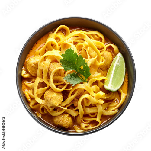 Khao Soi on plate, thai food.