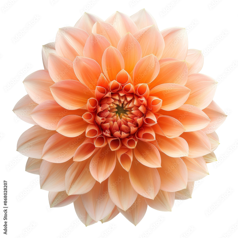 Fototapeta premium Peach Dahlia Flower