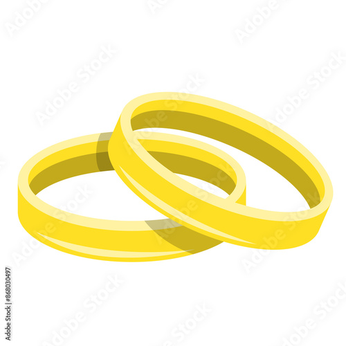 two gold wedding rings