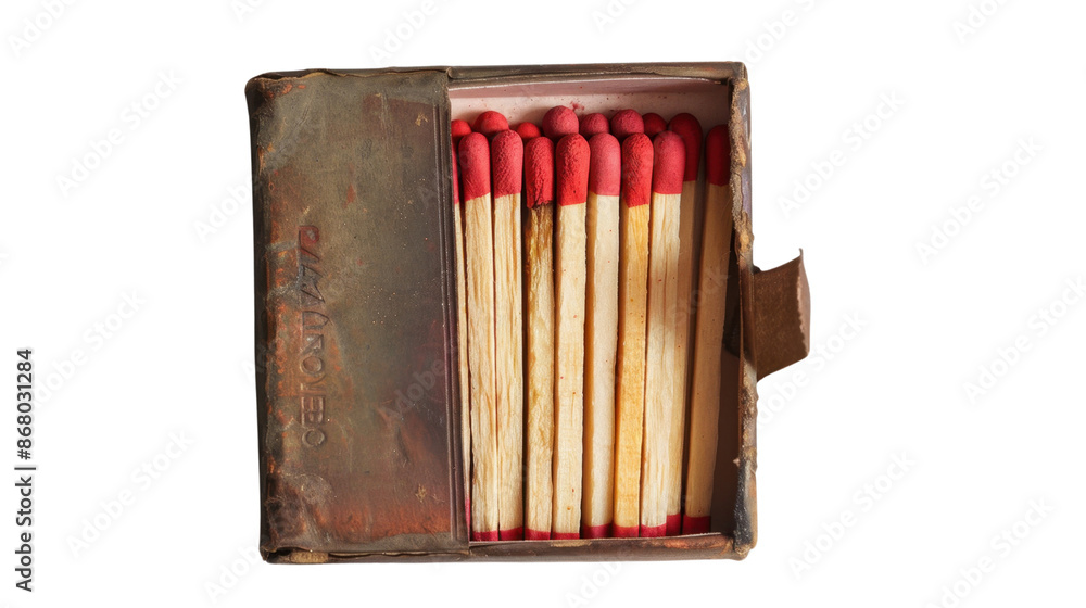 Old matchbook pack of matches on transparent background
Old matchbook pack of matches on transparent background