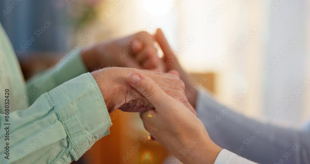 People, home and holding hands for prayer with support for spirituality, religion and healing. Empathy, faith and hope for care or trust with grace for thanks, grateful and understanding or worship People, home and holding hands for prayer with support for spirituality, religion and healing. Empathy, faith and hope for care or trust with grace for thanks, grateful and understanding or worship
