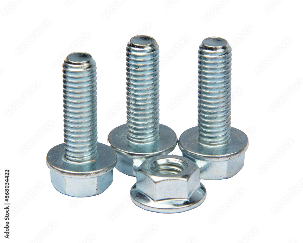 metal bolt isolated on white background metal bolt isolated on white background