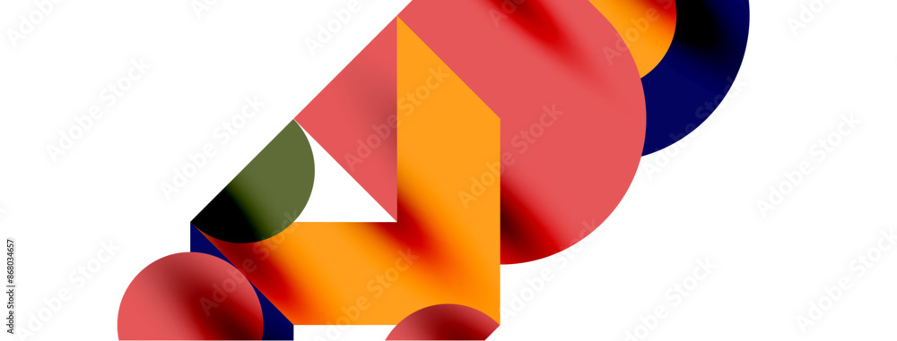 Metal color circles with shadows and other geometric elements composition for wallpaper, banner, background or landing Metal color circles with shadows and other geometric elements composition for wallpaper, banner, background or landing