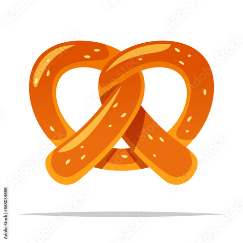 Pretzel vector isolated illustration design