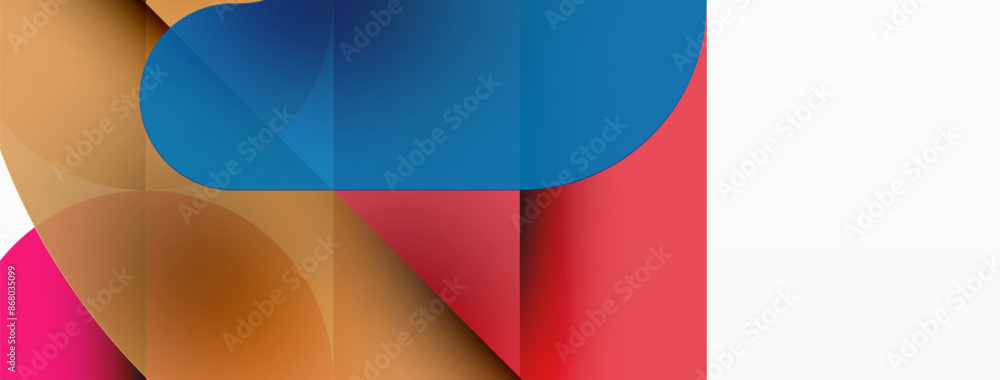 Circles and round shapes geometric minimal background. Transparent geometric shapes composition for wallpaper, banner, background or landing Circles and round shapes geometric minimal background. Transparent geometric shapes composition for wallpaper, banner, background or landing