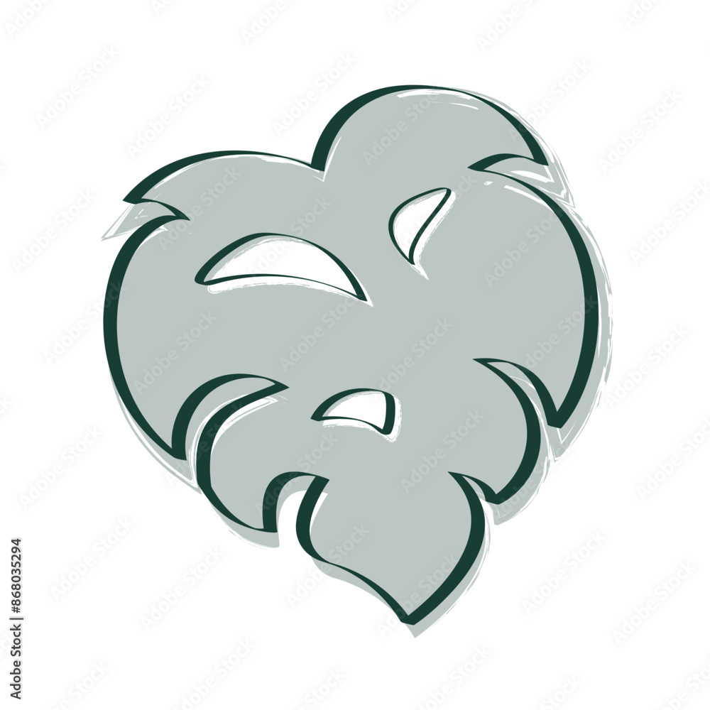 Monstera's Leaf - Tropical Plant Illustration - 04 Monstera's Leaf - Tropical Plant Illustration - 04