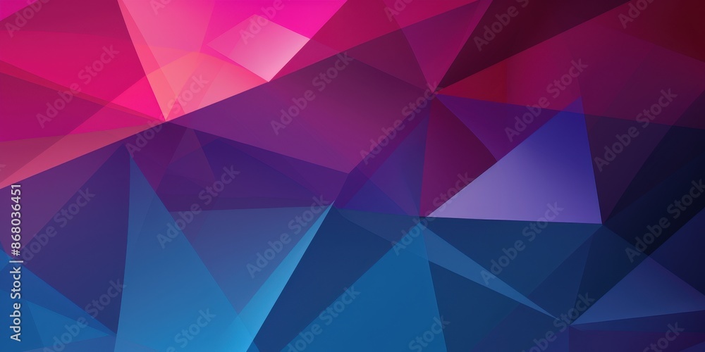 Obraz premium Abstract Geometric Pattern with Pink, Purple, and Blue Triangles