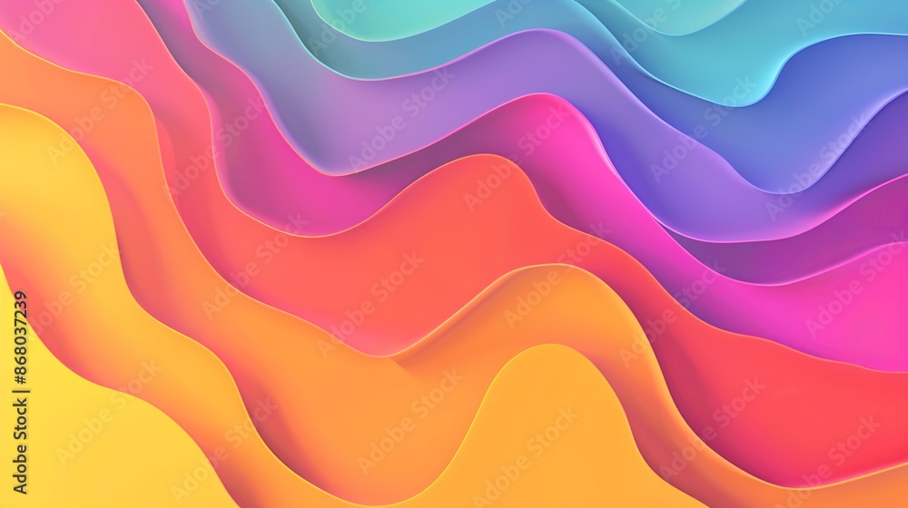 Fototapeta premium Serene Gradient Transitions for Modern Designs with Copy Space