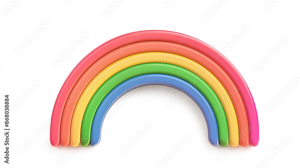 Fototapeta premium The rainbow icon in a realistic style isolated on a transparent background