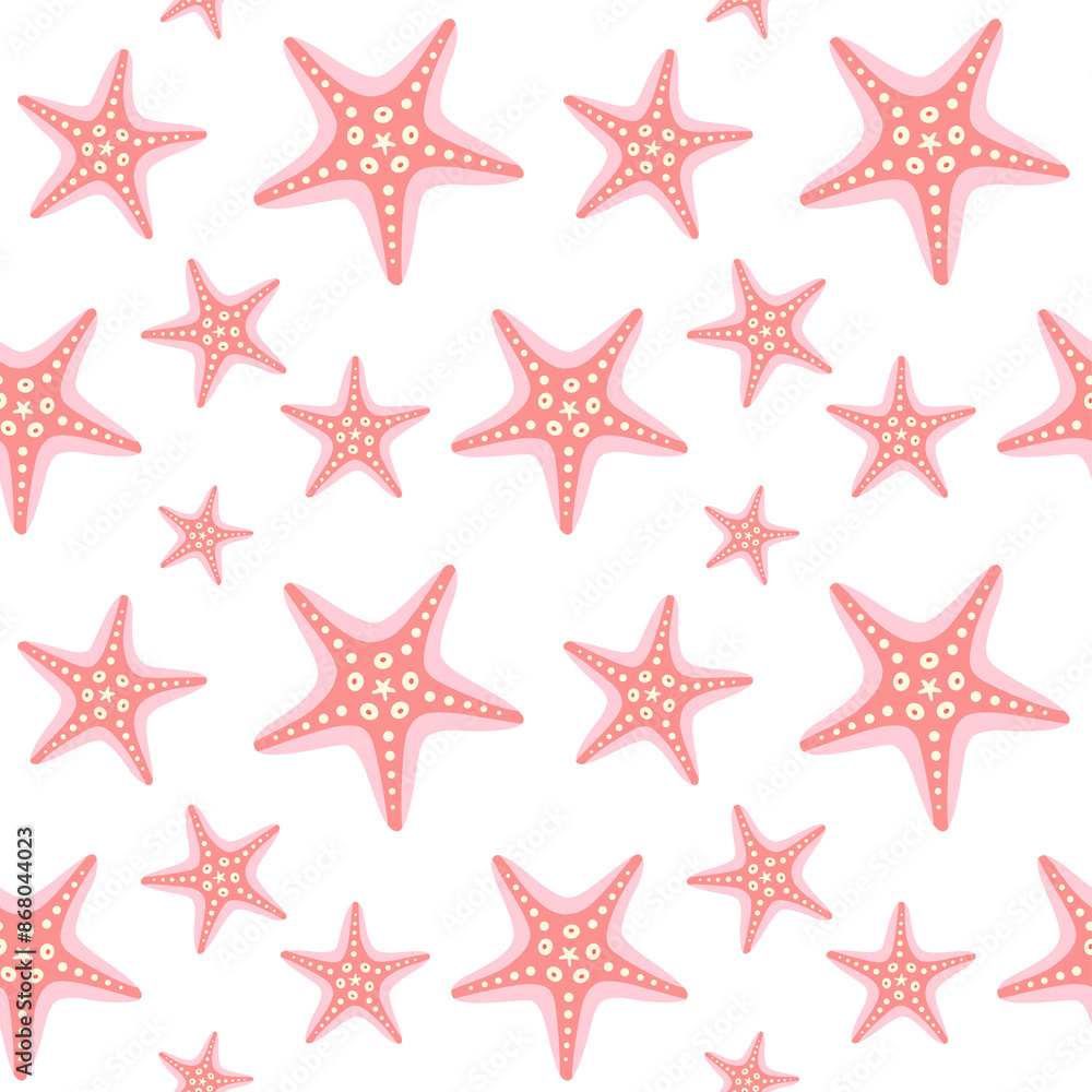 vector seamless pattern with starfish vector seamless pattern with starfish