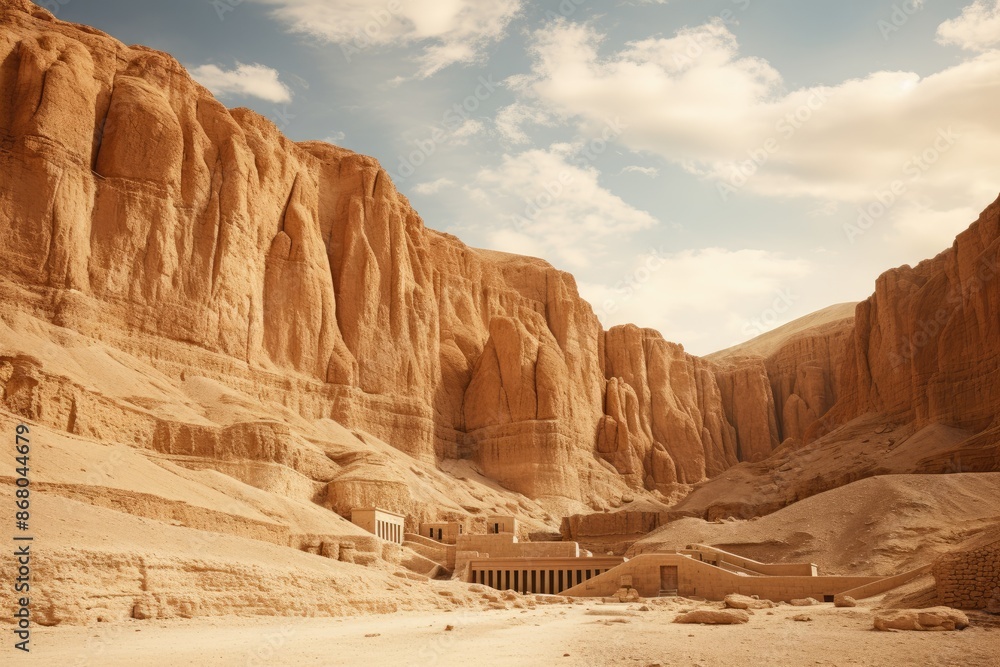 Fototapeta premium The Valley of the Kings, where pharaohs' spirits guide lost souls.