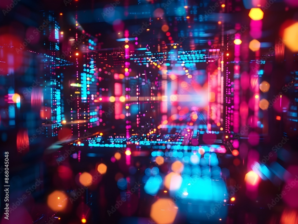 Prismatic Fiber Optic Matrix - Refracting Kaleidoscopic Light,Interlacing Lattices,and Data Streams in Motion Prismatic Fiber Optic Matrix - Refracting Kaleidoscopic Light,Interlacing Lattices,and Data Streams in Motion