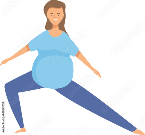 Pregnant woman is stretching her legs, enjoying the benefits of prenatal yoga for a healthy and active pregnancy