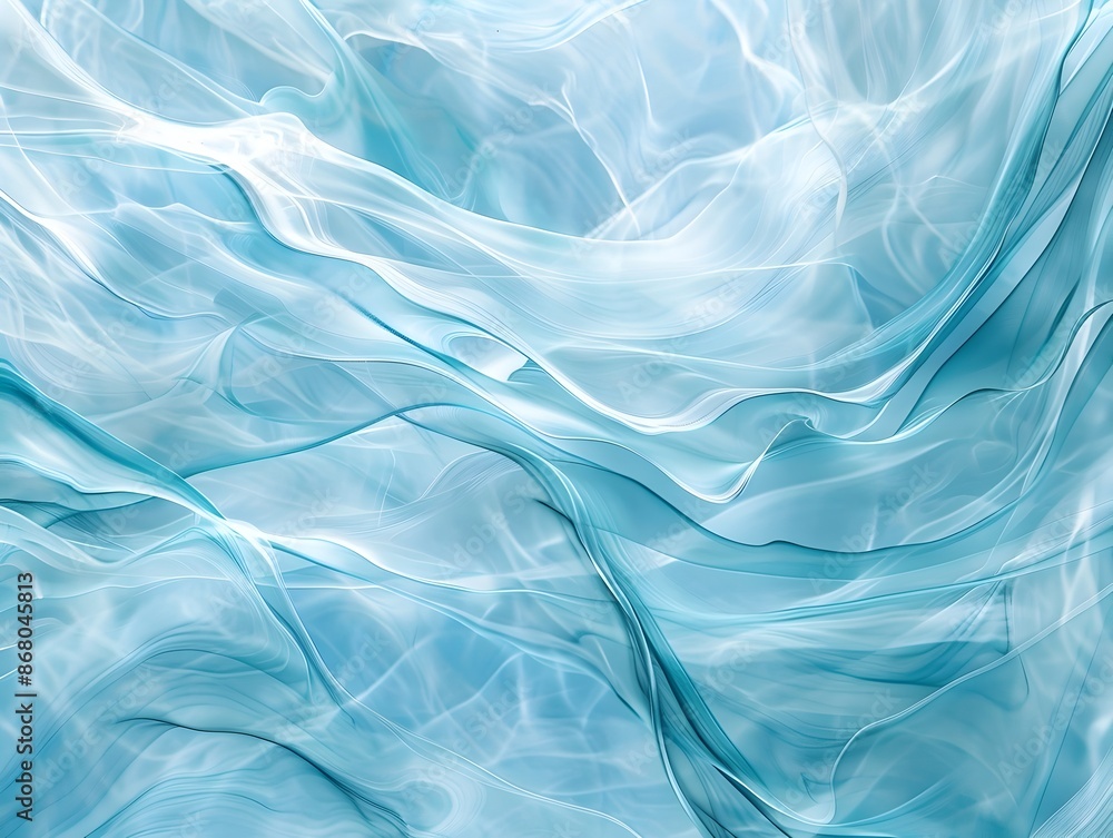 Captivating Light Blue Aquatic Abstract with Elegant Flowing Curves and Meditative Textures Captivating Light Blue Aquatic Abstract with Elegant Flowing Curves and Meditative Textures