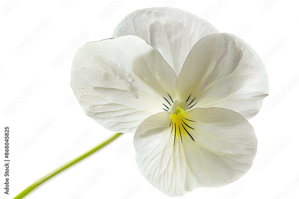 Fototapeta premium White Violet Isolated on White Background. Beautiful Violet Flower