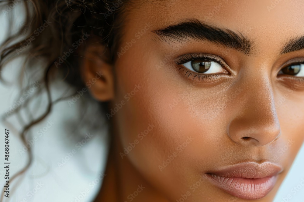 Close-Up Portrait of a Woman's Face Close-Up Portrait of a Woman's Face