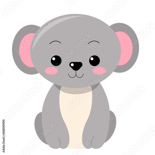 Photography koala cartoon illustration isolated