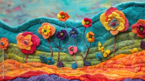 Background made of felted fibers
