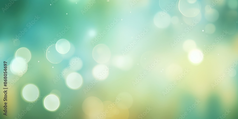 Naklejka premium Abstract Green and Yellow Bokeh Background