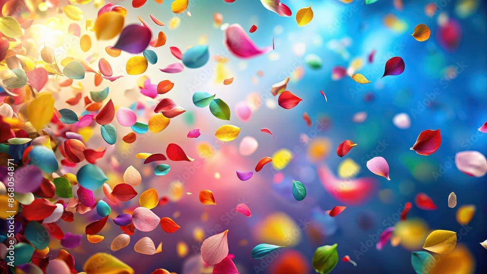 Abstract background with colorful flying petals , nature, beauty, flower, abstract, background, colorful, movement, dynamic Abstract background with colorful flying petals , nature, beauty, flower, abstract, background, colorful, movement, dynamic