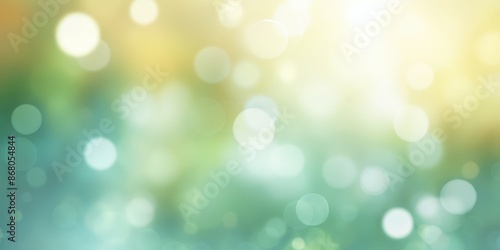 Abstract Green and Yellow Bokeh Background