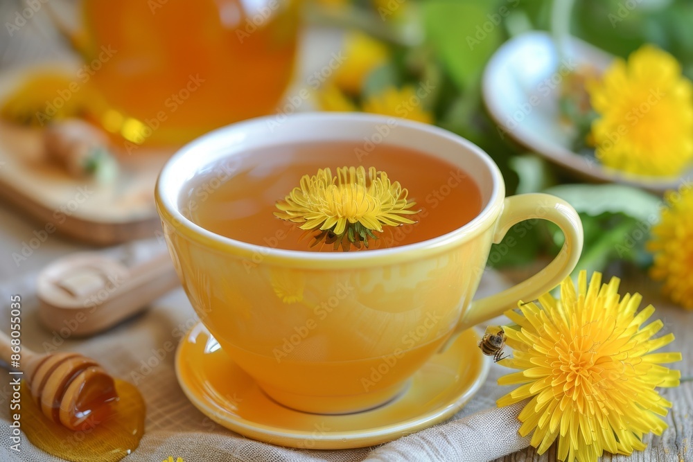 Dandelion Tea With Honey - A Refreshing Herbal Drink Dandelion Tea With Honey - A Refreshing Herbal Drink