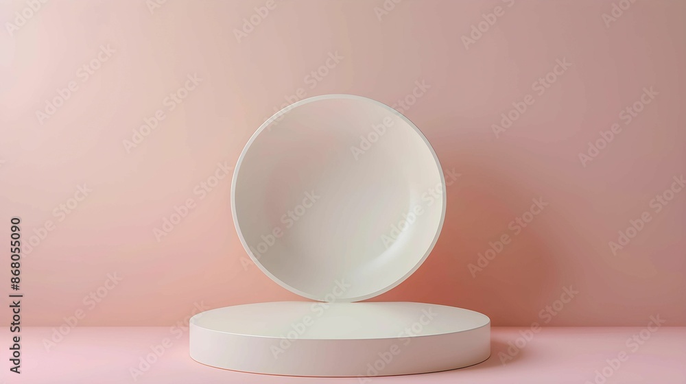 podium for product presentation in the style of an open shell medium podium for product presentation in the style of an open shell medium