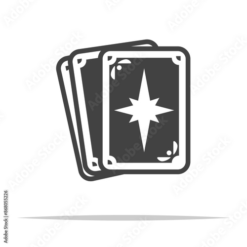 Tarot cards icon transparent vector isolated