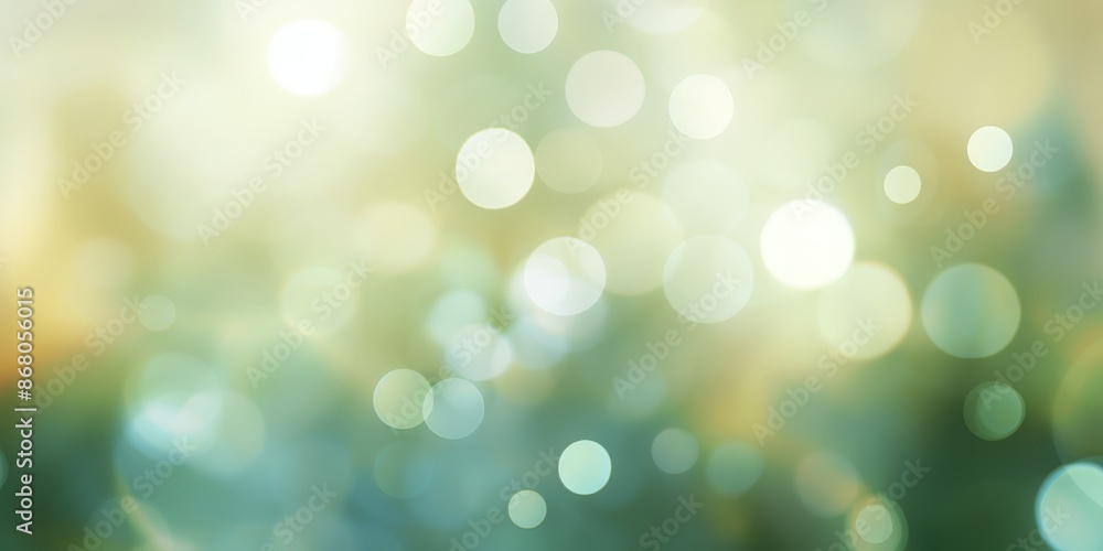 Fototapeta premium Abstract Bokeh Background with Green and Yellow Lights