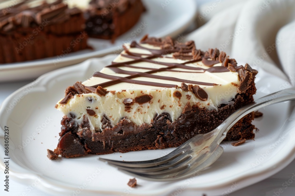 Chocolate Brownie Cheesecake with Chocolate Drizzle Chocolate Brownie Cheesecake with Chocolate Drizzle