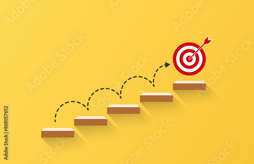 Step by step for goal achievement and business success. Unlock potential and explore opportunities to achieve ambitions