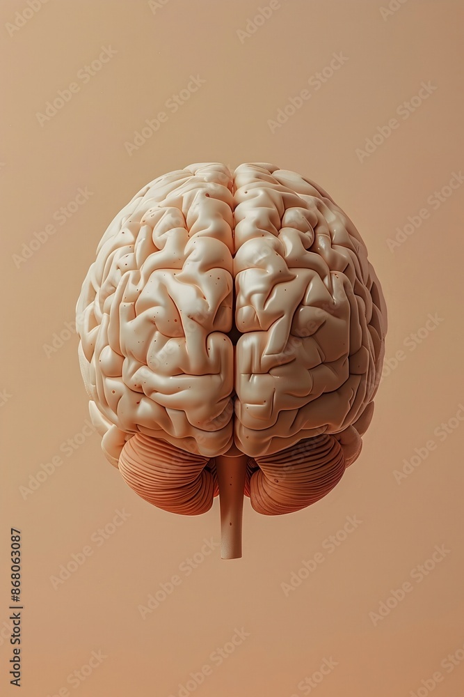 Detailed of a Human Brain in a Minimalist Graphic Design Detailed of a Human Brain in a Minimalist Graphic Design
