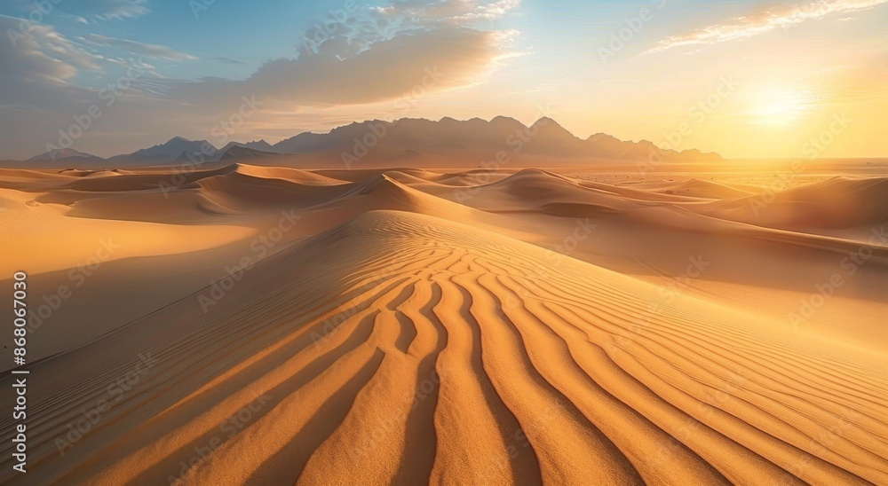 Aerial View of Red Sand Dunes at Sunset in the Wadi Rum Desert Aerial View of Red Sand Dunes at Sunset in the Wadi Rum Desert