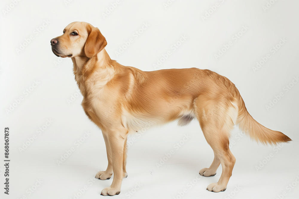 Dog on White Background with Space for Text Dog on White Background with Space for Text