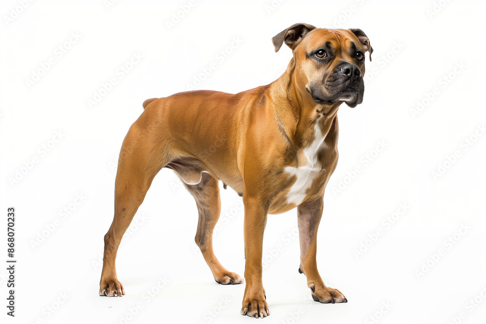Dog on White Background with Space for Text Dog on White Background with Space for Text