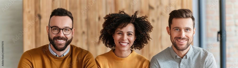 Financial advisor discussing sustainable investment options with a young couple, sustainability, finance concept Financial advisor discussing sustainable investment options with a young couple, sustainability, finance concept