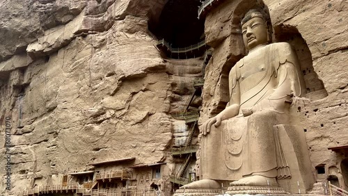 The Great Buddha Statue of Bingling Temple in Gansu Province
