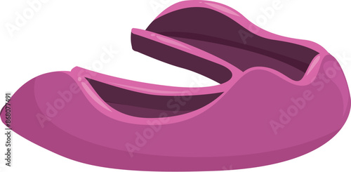 Purple shoe lying on its side, representing concepts such as fashion, footwear, and style