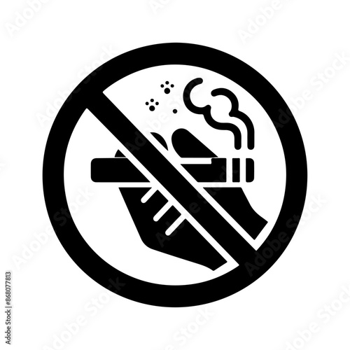 No Smoking icon vector. No smoking logo template illustration 