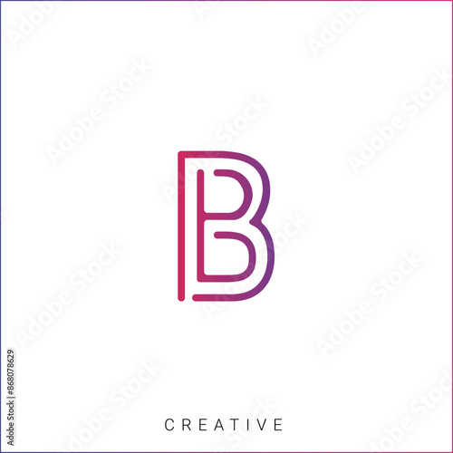 B Creative Latter Logo Design. By Custom Branding Logo. Creative Logo Design. Logo Template. Vector illustration. Modern Design. Monogram Design