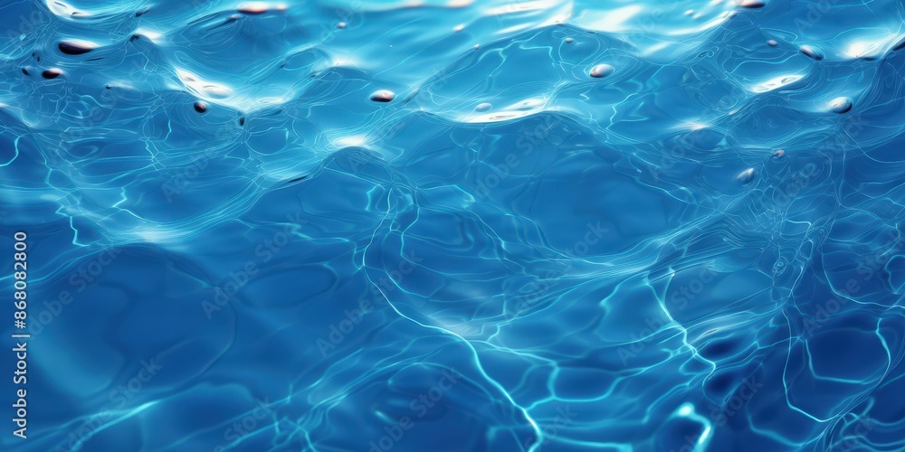 Azure Water Ripples: A Close-Up View Azure Water Ripples: A Close-Up View