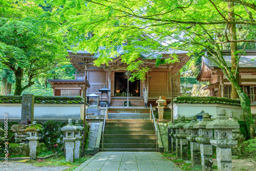 初夏の雷山千如寺大悲王院　福岡県糸島市　Raizan Sennyoji Daihio-in Temple in early summer. Fukuoka Pref, Itoshima City. photo