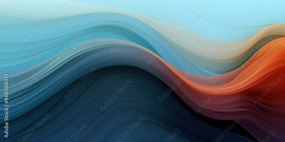 Abstract Wave Background with Blue, Orange, and White Colors Abstract Wave Background with Blue, Orange, and White Colors