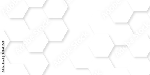 Abstract background with hexagons Abstract hexagon polygonal pattern background vector. seamless bright white abstract honeycomb background.