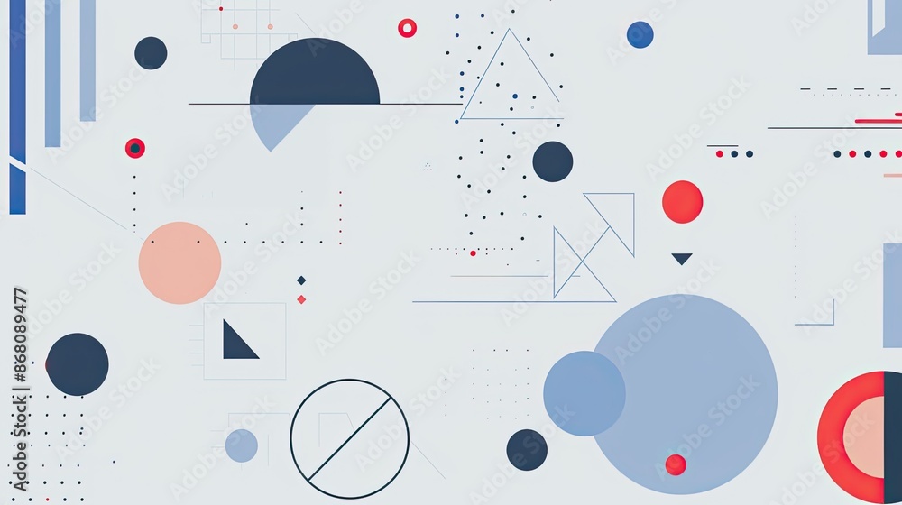 Modern Abstract Flat Design Background with Geometric Shapes Modern Abstract Flat Design Background with Geometric Shapes