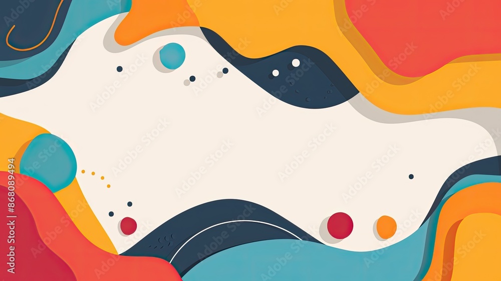 Modern Abstract Flat Design Background with Geometric Shapes Modern Abstract Flat Design Background with Geometric Shapes