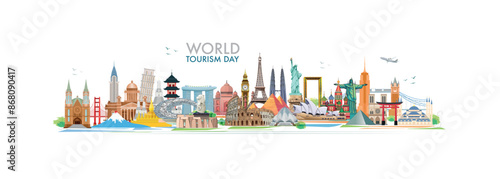 World Tourism Day. around the world concept of World Tourism Day .World tourism day