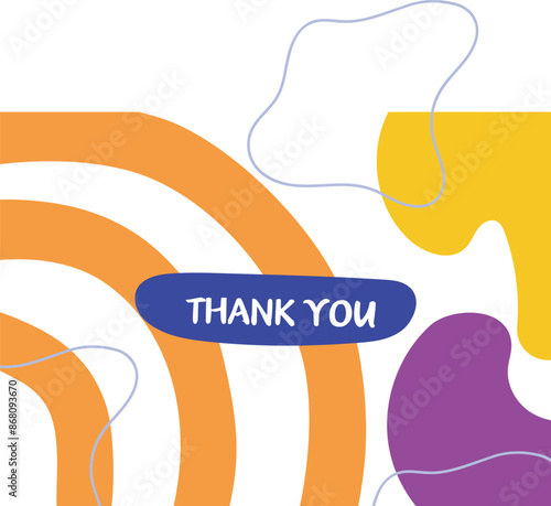 thank you card design abstract