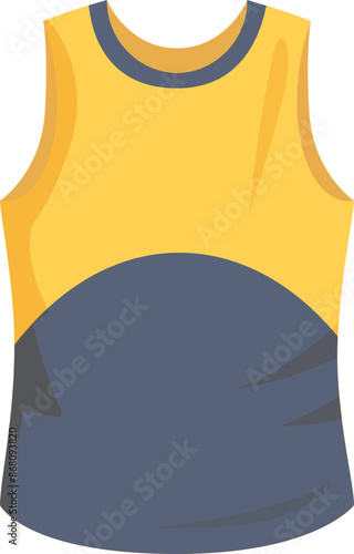Sleeveless training shirt featuring yellow and blue design, perfect for working out or engaging in athletic activities