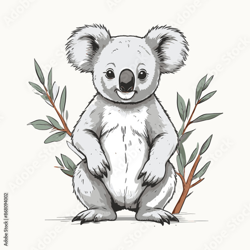 Photography Adorable Koala Illustration